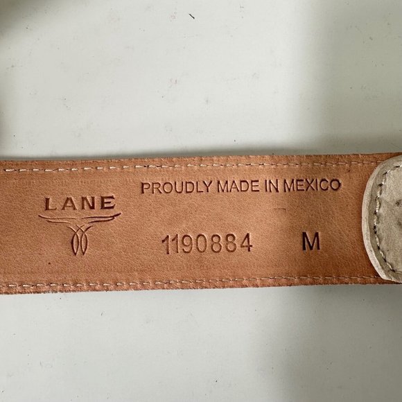 NEW Lane Boots LANDRUM Western Belt M Embroidery Bone Leather Southwest Cowboy - Picture 10 of 10